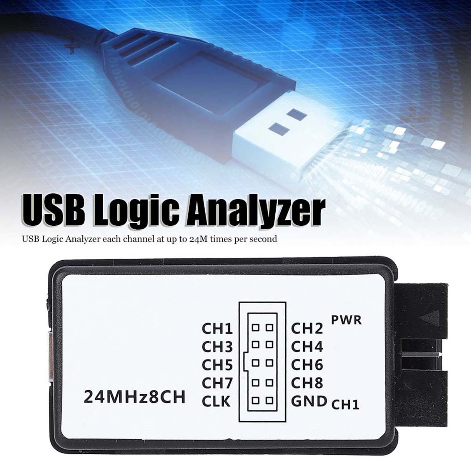 Penganalisis Logika 24MHz, Per - Logic Analyzer Usb ulasan dan harga